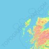 Mapa topográfico Western Isles, altitude, relevo