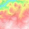 Mapa topográfico Soutelo, altitude, relevo