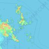 Mapa topográfico Whitsundays, altitude, relevo