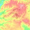 Mapa topográfico Vale de Açor, altitude, relevo