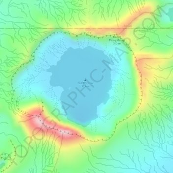 Mapa topográfico Taal Crater Lake, altitude, relevo