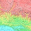 Mapa topográfico Gandaki, altitude, relevo
