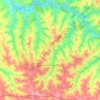 Mapa topográfico Sebastianópolis do Sul, altitude, relevo