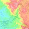 Mapa topográfico Águas da Prata, altitude, relevo