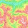 Mapa topográfico Uvernet-Fours, altitude, relevo