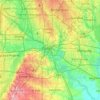 Mapa topográfico Dallas County, altitude, relevo
