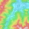 Mapa topográfico Cierp-Gaud, altitude, relevo