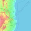 Mapa topográfico Buckingham Canal, altitude, relevo