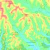 Mapa topográfico Montemagno Monferrato, altitude, relevo