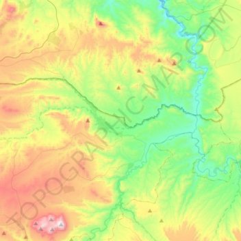 Mapa topográfico Dehesas de Guadix, altitude, relevo