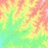 Mapa topográfico Ajuricaba, altitude, relevo