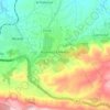 Mapa topográfico Atzeneta d'Albaida, altitude, relevo