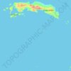 Mapa topográfico Maluku Tengah, altitude, relevo