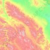 Mapa topográfico Улахан-Чистайский национальный наслег, altitude, relevo