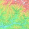 Mapa topográfico Rudraprayag District, altitude, relevo