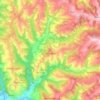 Mapa topográfico Marsaglia, altitude, relevo