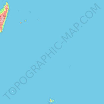 Mapa topográfico Französische Süd- und Antarktisgebiete, altitude, relevo