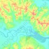Mapa topográfico Santo Amaro do Sul, altitude, relevo