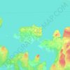Mapa topográfico Gordon/Barrie Island, altitude, relevo
