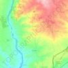 Mapa topográfico Recas, altitude, relevo