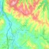 Mapa topográfico Carvalhal, altitude, relevo