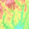 Mapa topográfico Weston, altitude, relevo