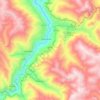Mapa topográfico Choras, altitude, relevo