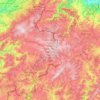 Mapa topográfico Parc naturel des Hautes-Fagnes–Eifel, altitude, relevo