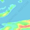Mapa topográfico Newfoundland Tickle, altitude, relevo