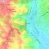 Mapa topográfico Castelo de Tomar, altitude, relevo