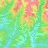 Mapa topográfico Borau, altitude, relevo
