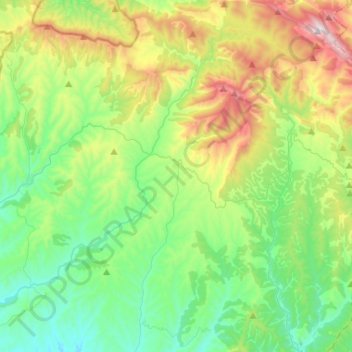 Mapa topográfico Luesia, altitude, relevo