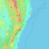 Mapa topográfico Prachuap Khiri Khan Province, altitude, relevo