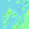 Mapa topográfico Shawnee Island, altitude, relevo