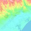 Mapa topográfico Nicoadala, altitude, relevo