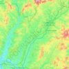 Mapa topográfico La Bourbince, altitude, relevo