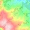 Mapa topográfico São Romão, altitude, relevo