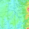 Mapa topográfico Mealhada, altitude, relevo