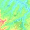 Mapa topográfico Chapadão do Lageado, altitude, relevo