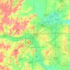 Mapa topográfico Tulsa, altitude, relevo