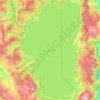 Mapa topográfico Lac Tahoe, altitude, relevo