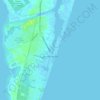 Mapa topográfico Carolina Beach, altitude, relevo