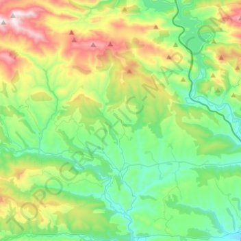 Mapa topográfico Riello, altitude, relevo