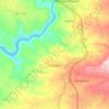 Mapa topográfico Carvalhal, altitude, relevo
