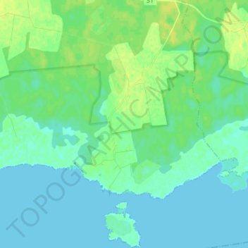 Mapa topográfico Haeska küla, altitude, relevo