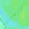 Mapa topográfico остров Лисий, altitude, relevo