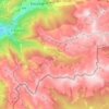 Mapa topográfico Escaldes-Engordany, altitude, relevo