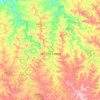 Mapa topográfico Salto do Lontra, altitude, relevo