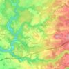 Mapa topográfico Bourg-Lastic, altitude, relevo