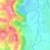 Mapa topográfico Benagues, altitude, relevo